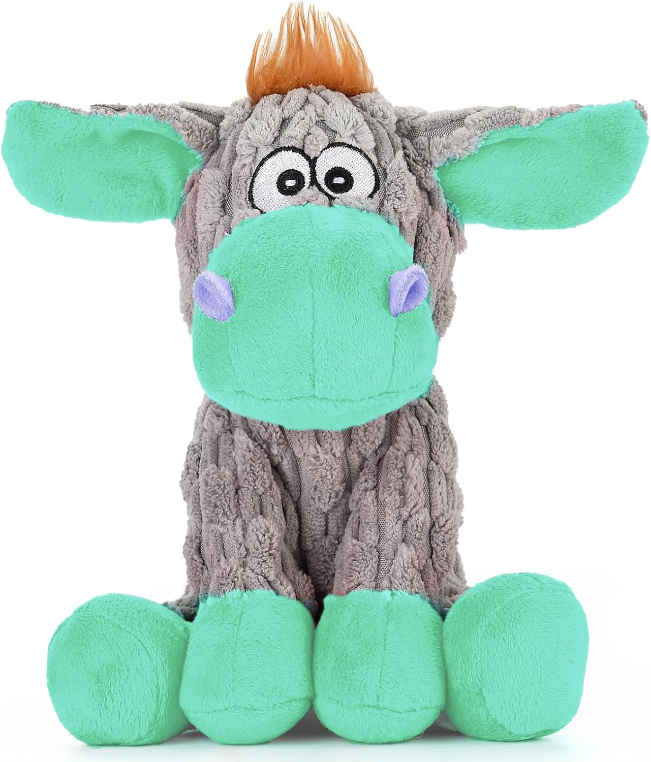 Plush Crinkle Squeaky Dog Toy for Small Medium & Large Dogs – Tough Chew Lake Blue