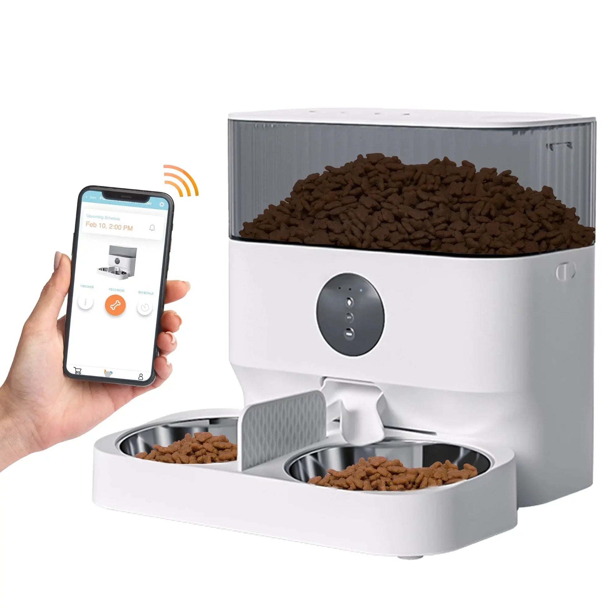 Double Automatic Pet Feeder, Two-Way Splitter and Double Bowls for Cats and Dogs Default Title