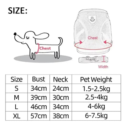 Adjustable Cat Harness Vest & Leash Set – Safe, Comfortable & Durable for Cat & Small Pets