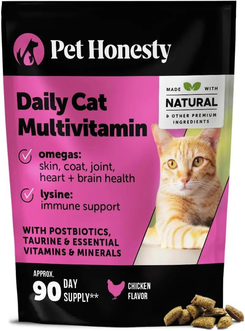 Cat Multivitamin Chews – Immune, Joint, Skin & Digestion Support (90ct) Chicken - Cat 90Ct 90Ct