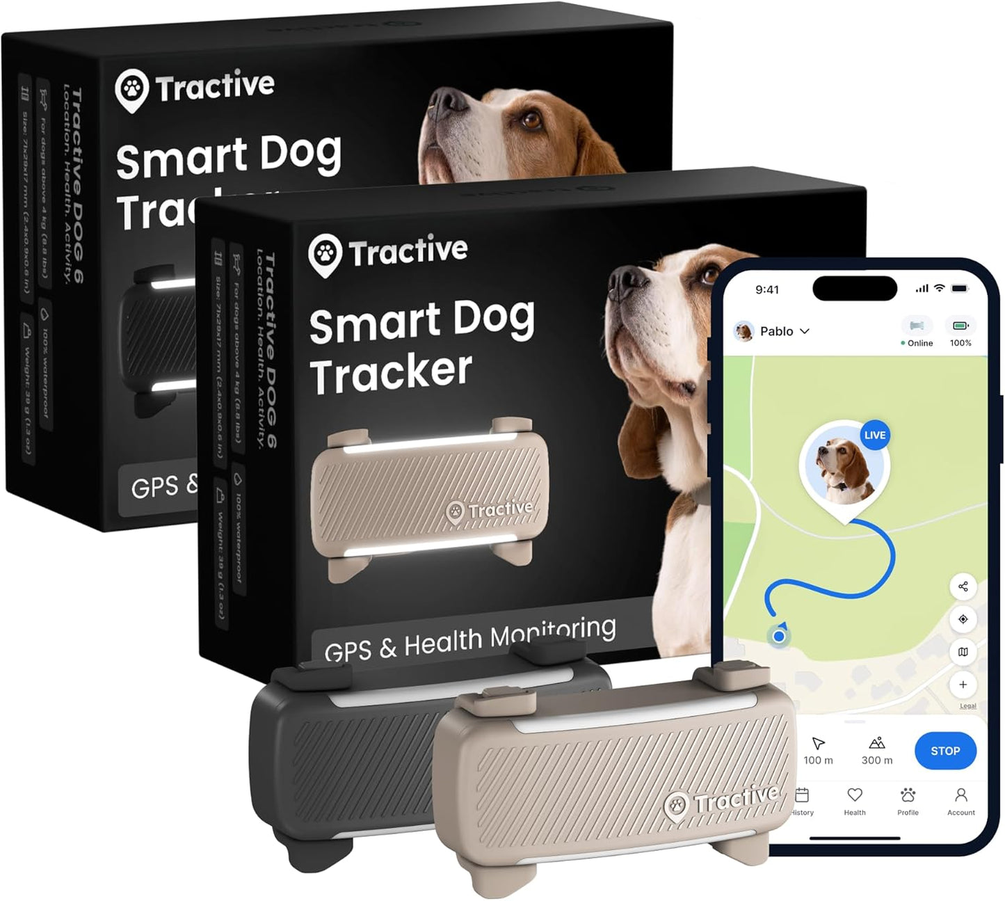 Smart Dog GPS Tracker Bundle Live Tracking Virtual Fence Health Monitor Default Title