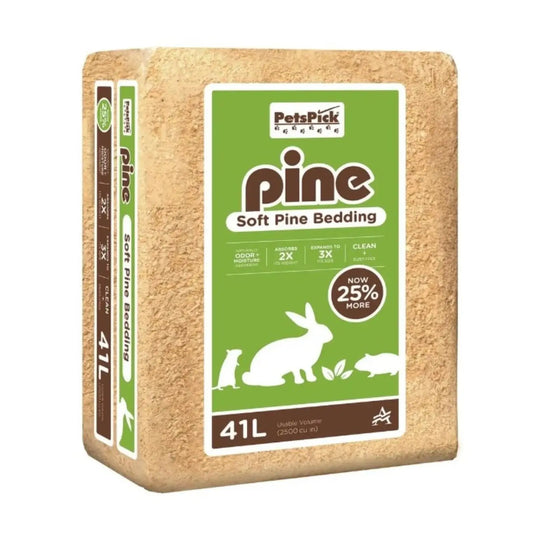 Pine Bedding for Small Pets | Kiln-Dried Soft Pine Pet Bedding 41L Default Title