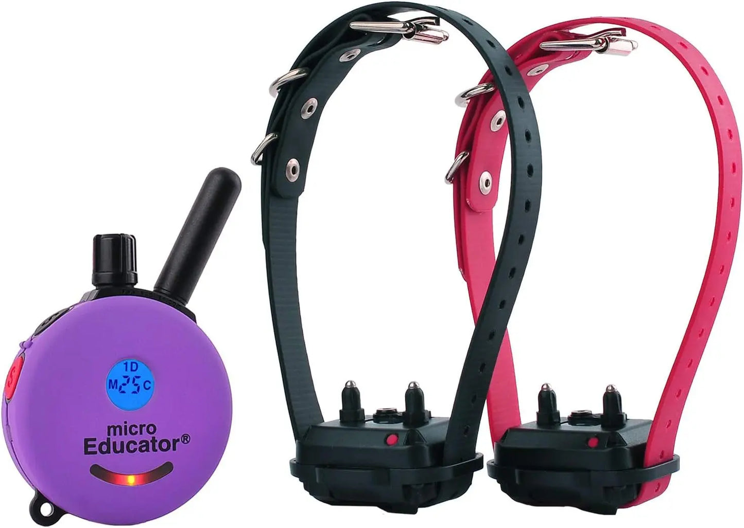 E-Collar Humane Dog Training Collar with Remote, 100 Safe Tapping Stimulation Levels, Night Light, Waterproof, Rechargeable, 1 Mile 2 Large Dogs, Orange Purple 1 3 Mile 2 Dogs Small Dog