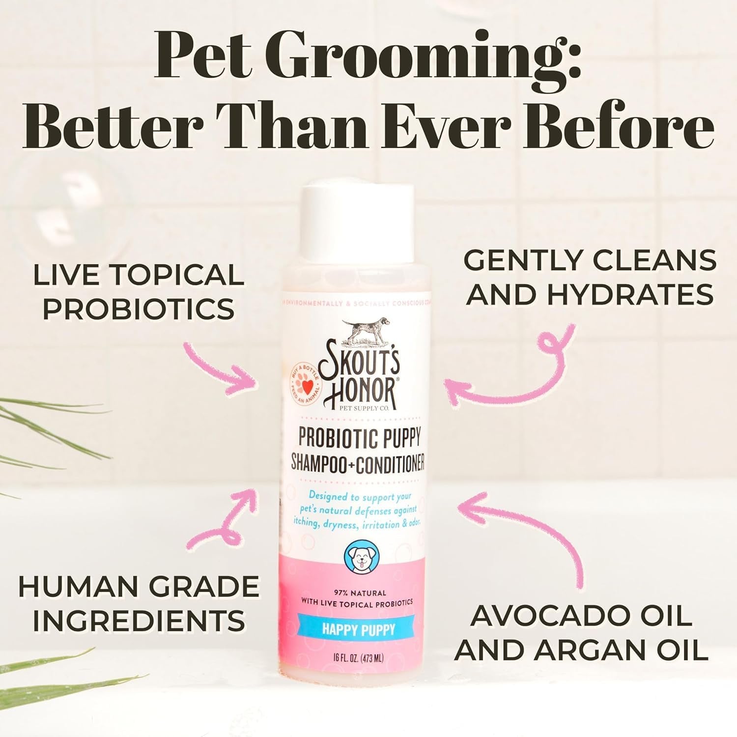  Happy Puppy Probiotic Grooming Bundle – Shampoo, Conditioner & Deodorizer