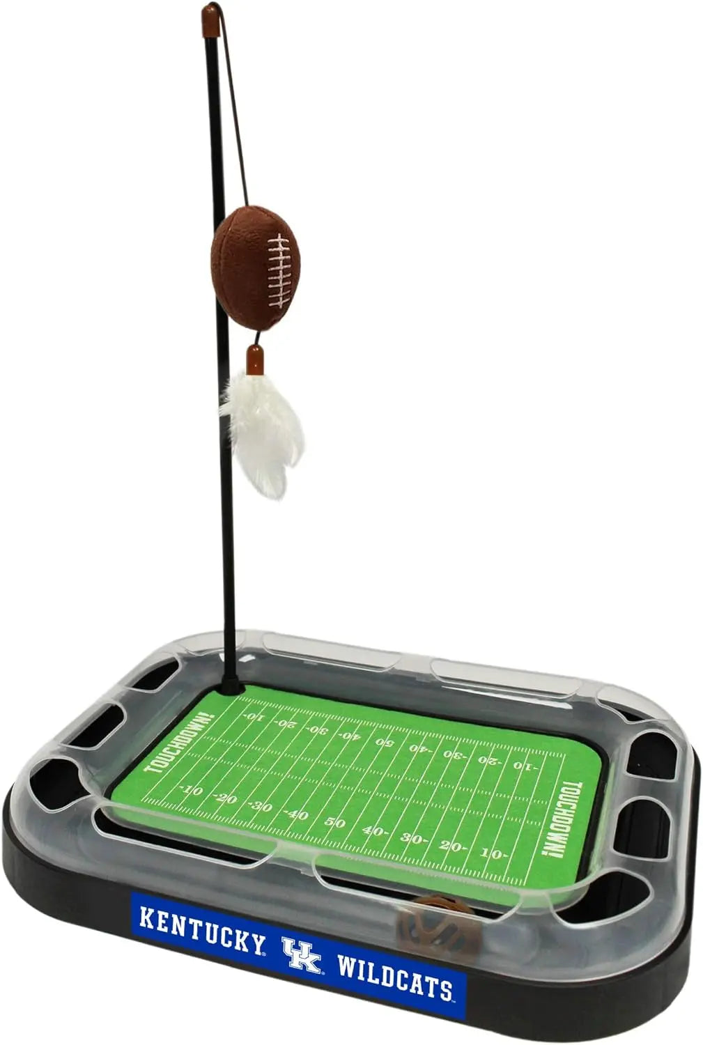 NCAA Cat Scratcher Football Field Toy – With Catnip, Feather & Interactive Ball Kentucky Wildcats Football Field
