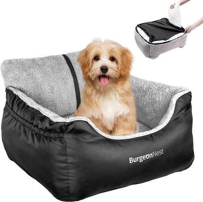 Upgrade their ride! Ultimate Comfort & Safety: Washable Pet Car Seat for Small Dogs & Cats (Under 25 lbs) Black Small