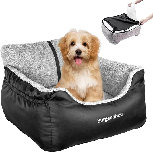 Upgrade their ride! Ultimate Comfort & Safety: Washable Pet Car Seat for Small Dogs & Cats (Under 25 lbs) Black Small
