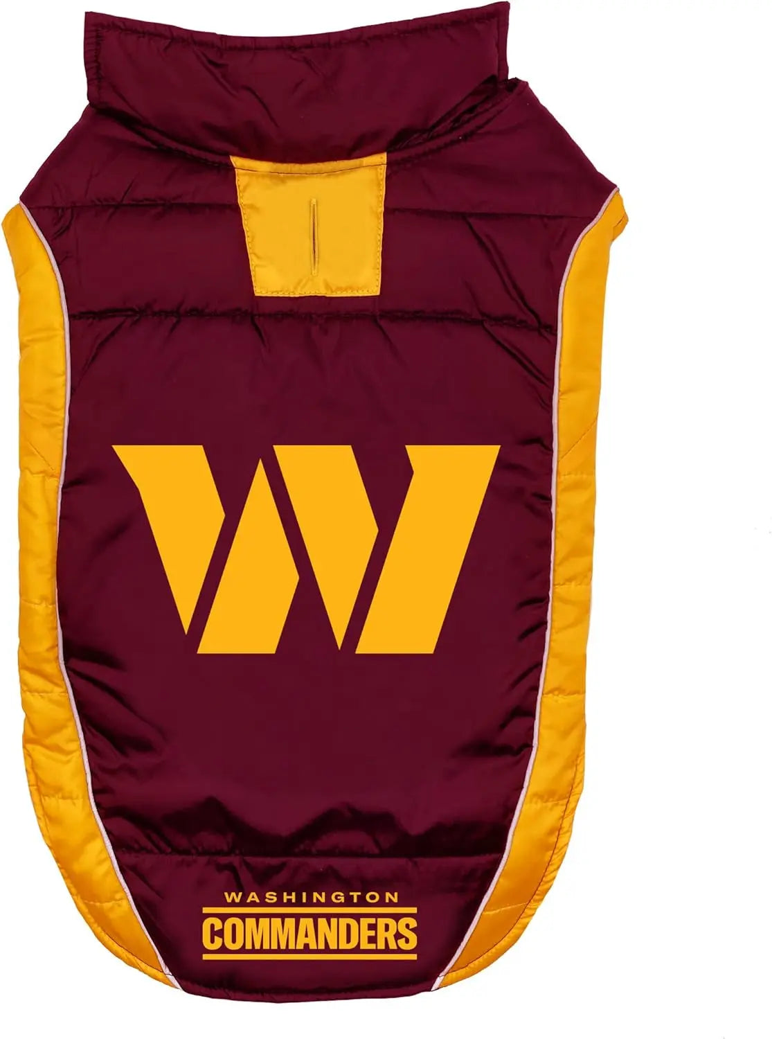 Official NFL Dog & Cat Puffer Vest (All Teams) – Waterproof & Warm Winter Coat sizes (S,M,L,XL) Washington Commanders Large