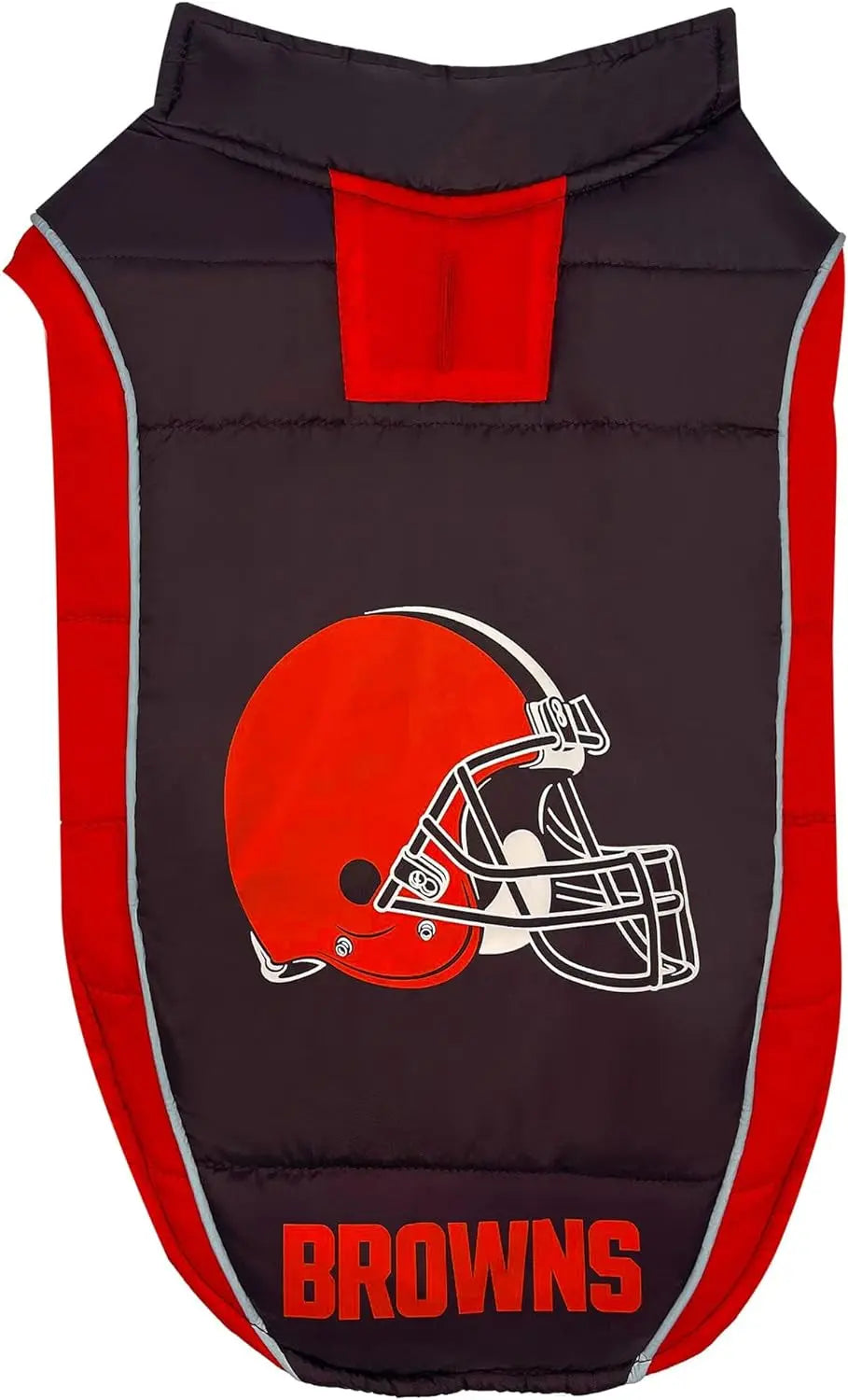 Official NFL Dog & Cat Puffer Vest (All Teams) – Waterproof & Warm Winter Coat sizes (S,M,L,XL) Cleveland Browns Large