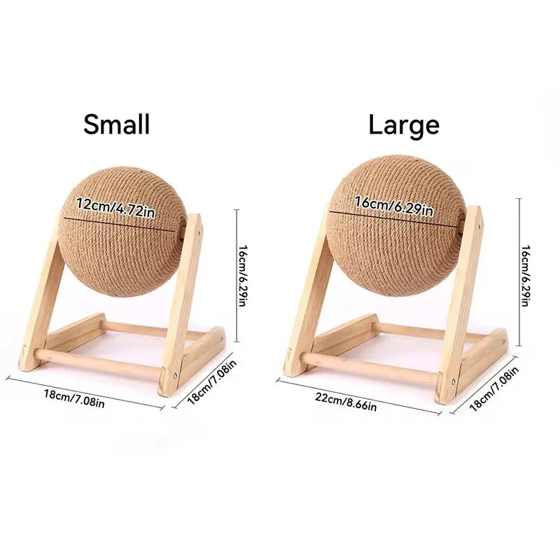 Cat Scratching Ball Toy with Sisal Rope, Durable Paw Grinding Board for Kittens & Cats, Wear-Resistant Scratcher