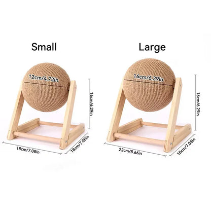 Cat Scratching Ball Toy with Sisal Rope, Durable Paw Grinding Board for Kittens & Cats, Wear-Resistant Scratcher