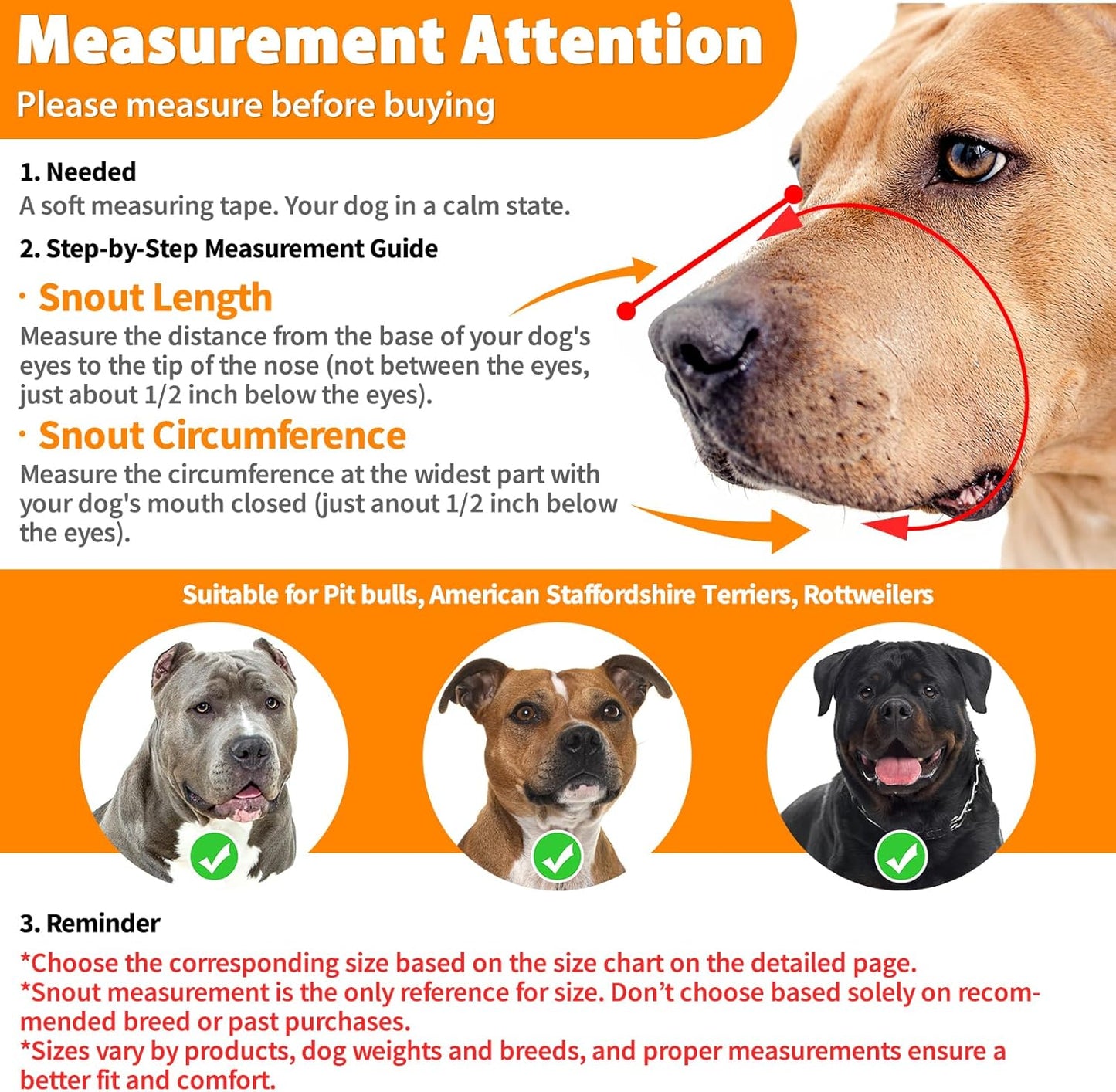 Adjustable Basket Dog Muzzle for Large & Medium Dogs, Lightweight & Breathable